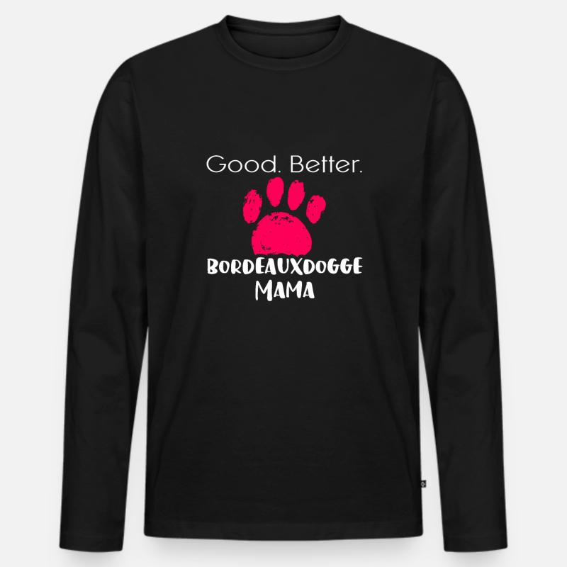 Bordeauxdogge - Männer Premium Bio Langarmshirt - Schwarz