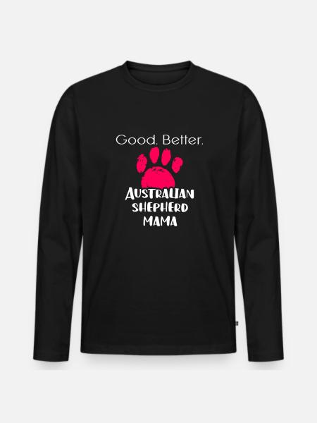 Australian Shepherd - Men's Premium Organic Long Sleeve Shirt - black