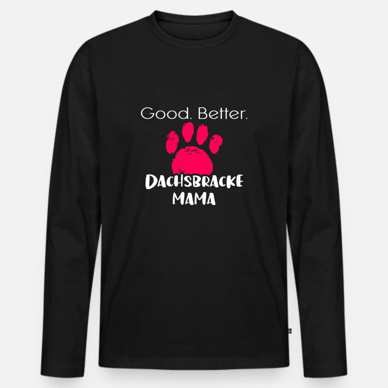 Dachsbracke - Männer Premium Bio Langarmshirt - Schwarz