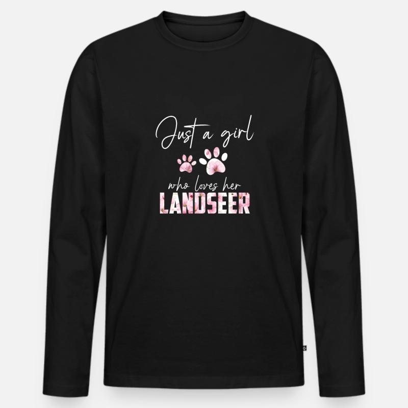 Landseer - Männer Premium Bio Langarmshirt - Schwarz
