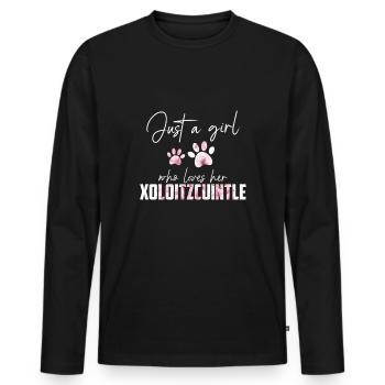 Xoloitzcuintle - T-shirt manches longues Premium bio Homme - noir - Devant - Nico (187cm)