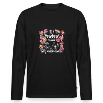 Boerboel Maman - T-shirt manches longues Premium bio Homme - noir - Devant - Nico (187cm)