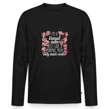 Maman Kangal - T-shirt manches longues Premium bio Homme - noir - Devant - Nico (187cm)