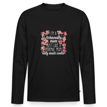 Schnoodle Mom - Männer Premium Bio Langarmshirt - Schwarz - Vorne - Nico (187cm)