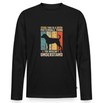 This is a Patterdale thing - Men's Premium Organic Long Sleeve Shirt - black - Front - Nico (187cm)