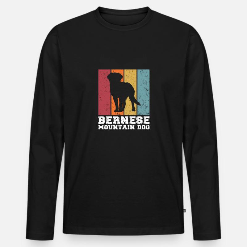 Berner Sennenhund - Männer Premium Bio Langarmshirt - Schwarz