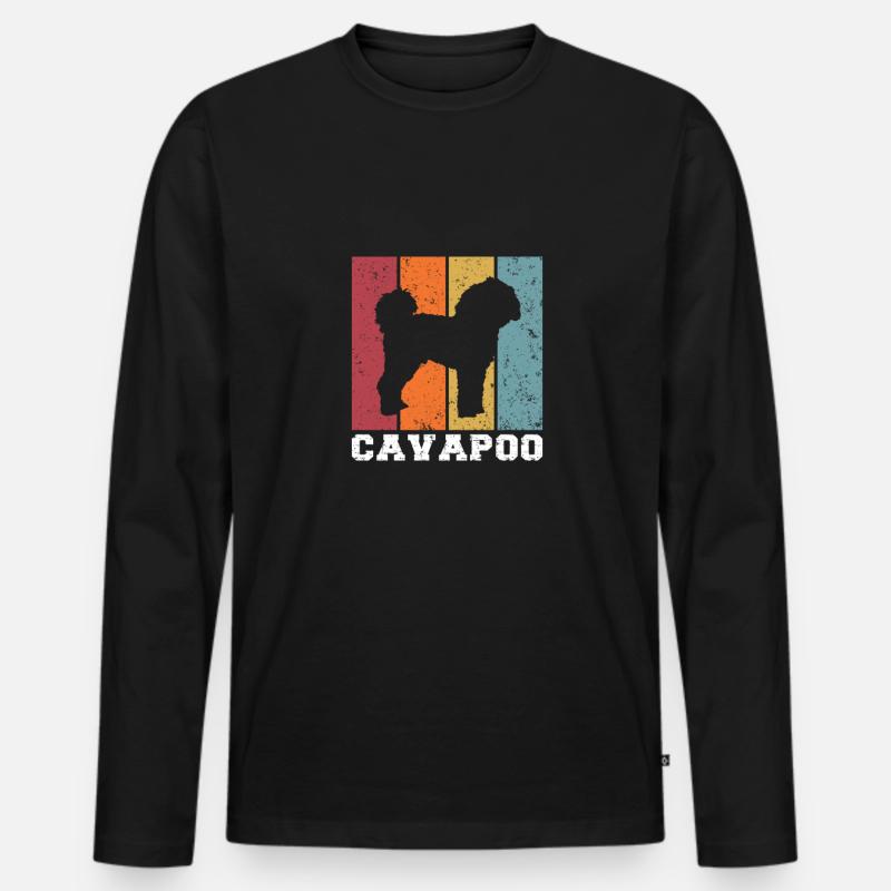 Cavapoo - Men's Premium Organic Long Sleeve Shirt - black