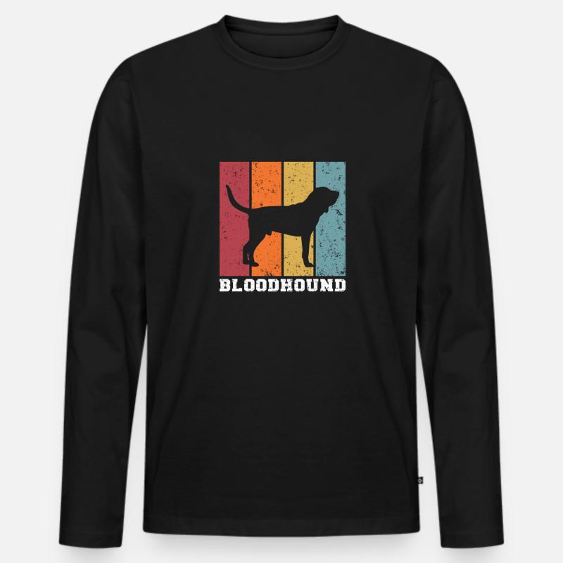 Bloodhound - Männer Premium Bio Langarmshirt - Schwarz