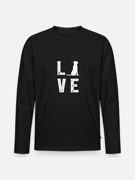 Beauceron Love - Men's Premium Organic Long Sleeve Shirt - black