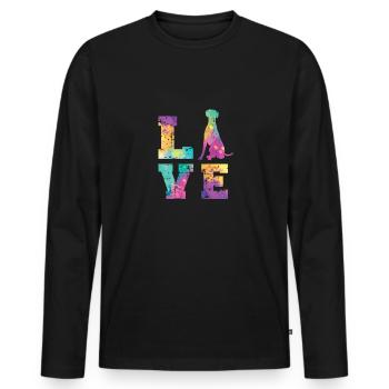 Dalmatian Love - Männer Premium Bio Langarmshirt - Schwarz - Vorne - Nico (187cm)