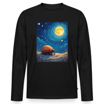 Propriétaire d’isopodes Entomologiste Rollie Pollie Lover Pill - T-shirt manches longues Premium bio Homme - noir - Devant - Nico (187cm)