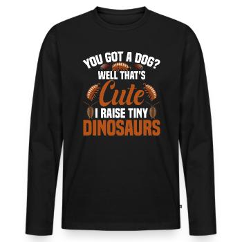 Rollie Pollie Lover Dinosaure Entomologiste Punaise - T-shirt manches longues Premium bio Homme - noir - Devant - Nico (187cm)
