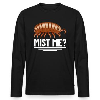 Pill Bug Owner Mist me Isopod Entomology Roly Poly - Men's Premium Organic Long Sleeve Shirt - black - Front - Nico (187cm)