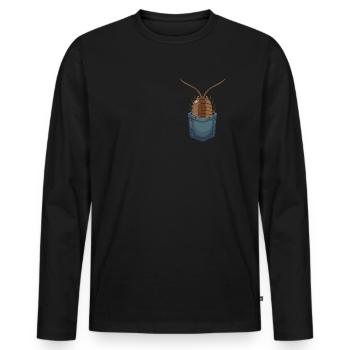 Illustration de punaise pour rollie pollie maman isopode - T-shirt manches longues Premium bio Homme - noir - Devant - Nico (187cm)