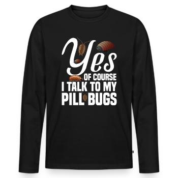 Rolly Polly Owner Insect Entomology Pill bug - Männer Premium Bio Langarmshirt - Schwarz - Vorne - Nico (187cm)
