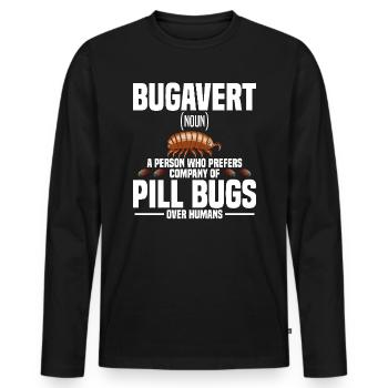 Rollie Pollie Entomologie Isopode Roly Poly pilule bug - T-shirt manches longues Premium bio Homme - noir - Devant - Nico (187cm)