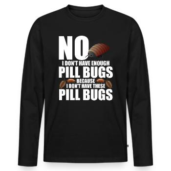 Roly Poly Owner Entomologist Isopod Owner Rollie - Men's Premium Organic Long Sleeve Shirt - black - Front - Nico (187cm)