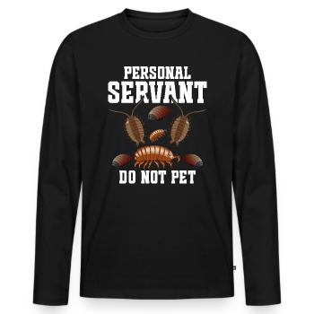 Rollie Pollie Enthusiast Isopod Pill bug - T-shirt manches longues Premium bio Homme - noir - Devant - Nico (187cm)