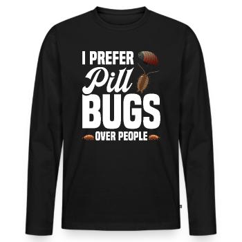 Propriétaire de la punaise Serviteur personnel ne caresse pas Rollie - T-shirt manches longues Premium bio Homme - noir - Devant - Nico (187cm)