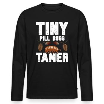 Rollie Pollie Propriétaire Isopod Lover Pill bug - T-shirt manches longues Premium bio Homme - noir - Devant - Nico (187cm)
