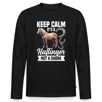 Équitation Haflinger pas un requin Cheval Maman - T-shirt manches longues Premium bio Homme - noir - Devant - Nico (187cm)