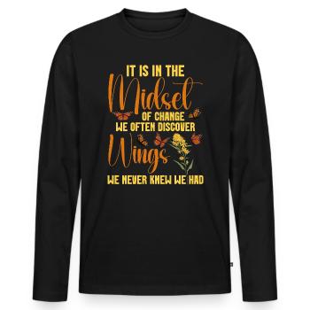 Monarch Butterfly Owner Entomology Butterflies - Männer Premium Bio Langarmshirt - Schwarz - Vorne - Nico (187cm)