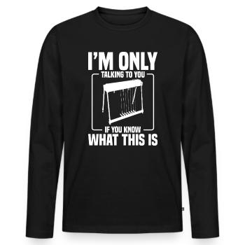 Country Music steelin Pedal Steel Guitariste - T-shirt manches longues Premium bio Homme - noir - Devant - Nico (187cm)