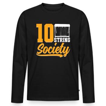 Country Music steelin Pedal Steel Guitariste - T-shirt manches longues Premium bio Homme - noir - Devant - Nico (187cm)