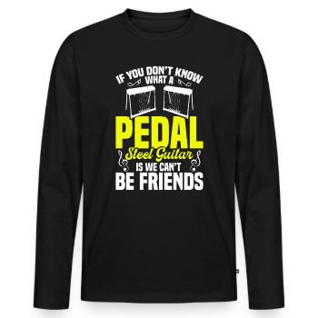 Country Music steelin Pedal Steel Guitariste - T-shirt manches longues Premium bio Homme - noir - Devant - Nico (187cm)