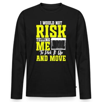 Country Music steelin Pedal Steel Guitarist - Men's Premium Organic Long Sleeve Shirt - black - Front - Nico (187cm)