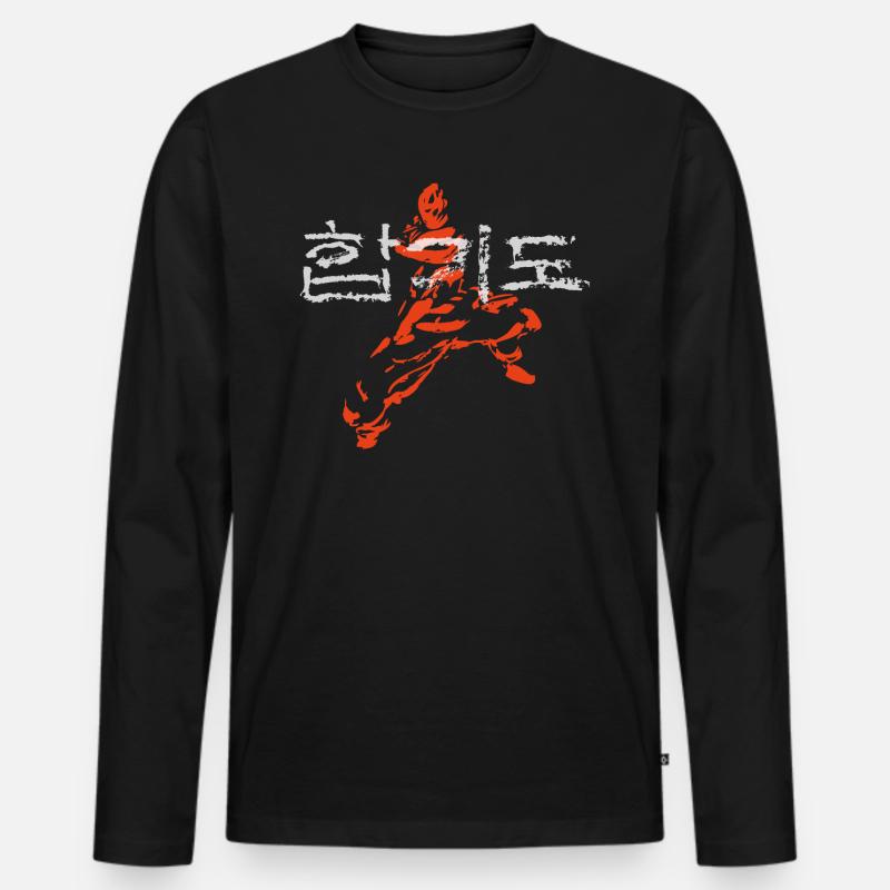 Hapkido - Männer Premium Bio Langarmshirt - Schwarz