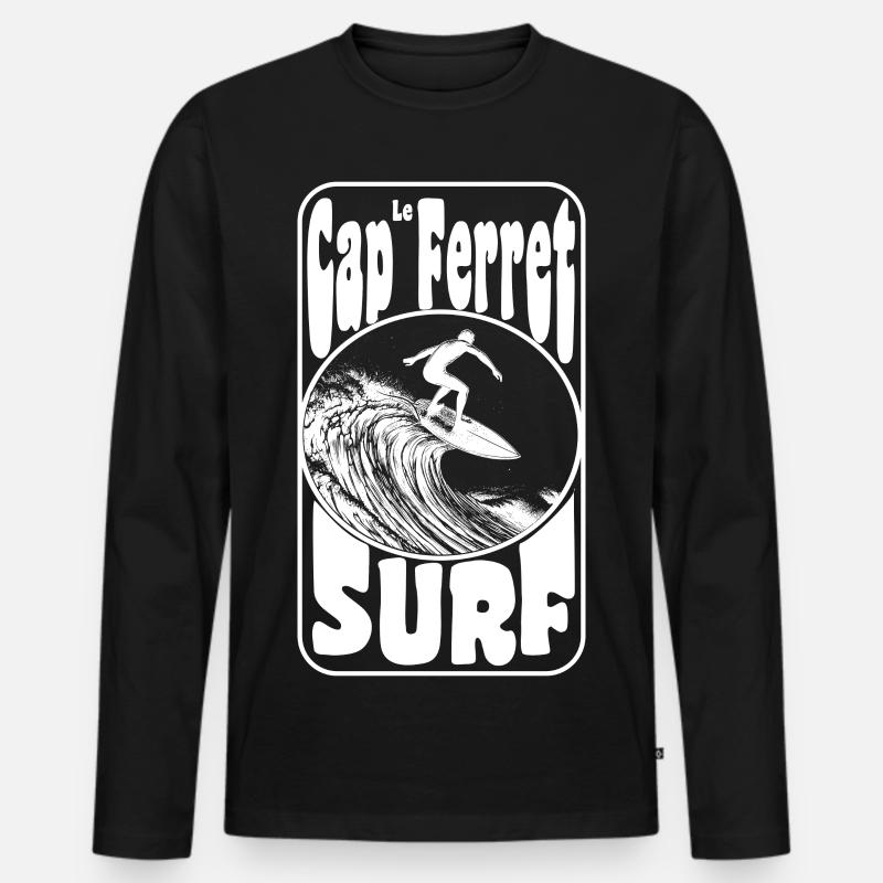 CAP FERET - Männer Premium Bio Langarmshirt - Schwarz