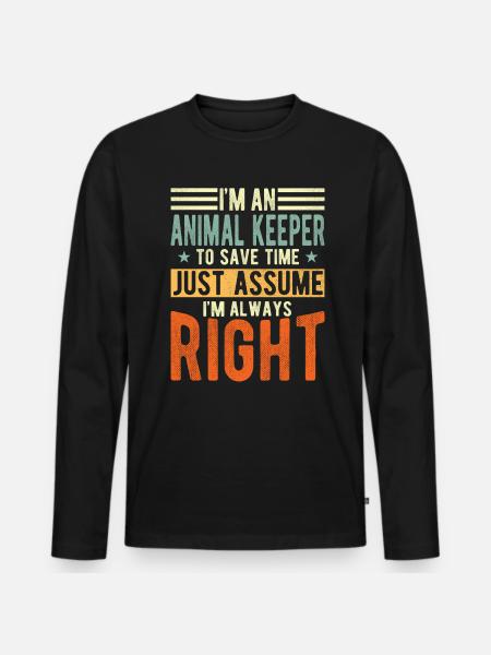 Stockman - Men's Premium Organic Long Sleeve Shirt - black