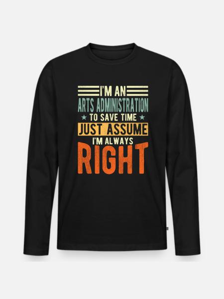 Arts Administration - Men's Premium Organic Long Sleeve Shirt - black