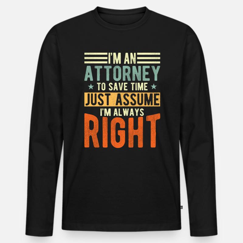 Rechtsanwalt - Männer Premium Bio Langarmshirt - Schwarz