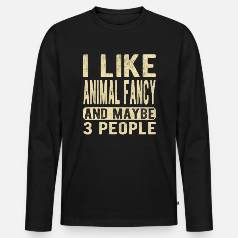 Tierischer Spruch - Männer Premium Bio Langarmshirt - Schwarz