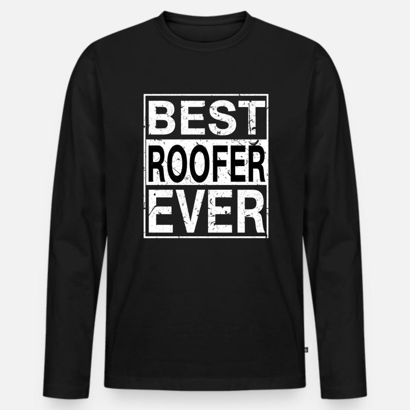Bester Dachdecker aller Zeiten Dachdecker-Geschenk - Männer Premium Bio Langarmshirt - Schwarz