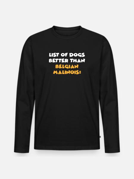Belgian Malinois - Men's Premium Organic Long Sleeve Shirt - black