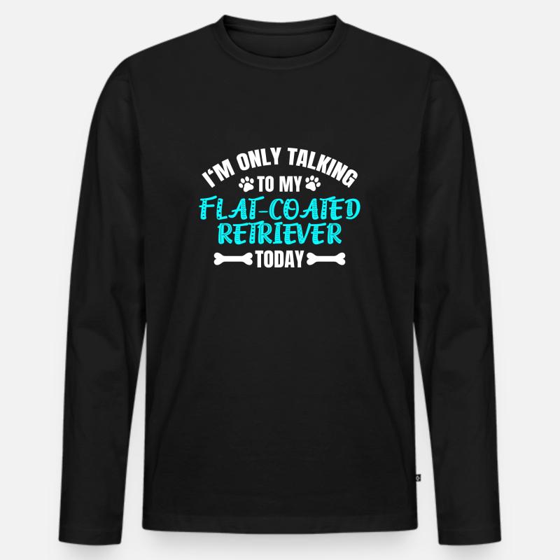 Flat-Coated Retriever - Männer Premium Bio Langarmshirt - Schwarz