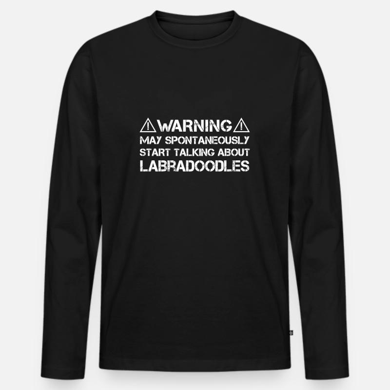 Labradoodle - Männer Premium Bio Langarmshirt - Schwarz
