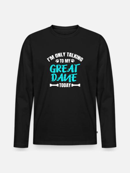 Great Dane Great Dane - Men's Premium Organic Long Sleeve Shirt - black