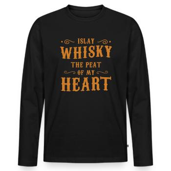 Whiskey Liebhaber Whisky Trinker Geschenk - Männer Premium Bio Langarmshirt - Schwarz - Vorne - Nico (187cm)