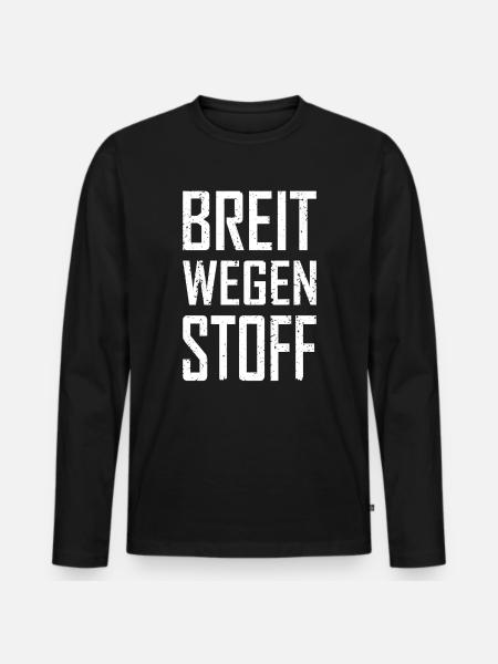 Wide because of fabric - Men's Premium Organic Long Sleeve Shirt - black