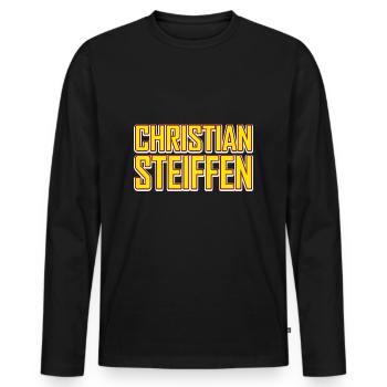 Christian Steiffen - Männer Premium Bio Langarmshirt - Schwarz - Vorne - Nico (187cm)
