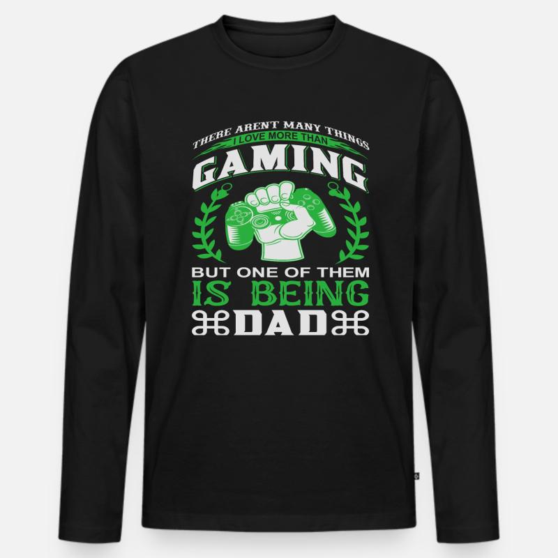 Gamer Zocker Player Geschenkidee - Männer Premium Bio Langarmshirt - Schwarz