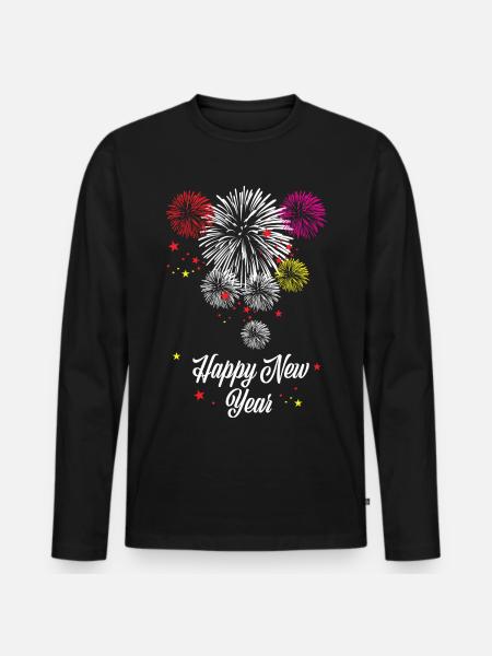 Fireworks lovers - Men's Premium Organic Long Sleeve Shirt - black