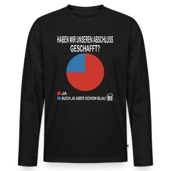 Abschluss Kreis Diagramm - Männer Premium Bio Langarmshirt - Schwarz - Vorne - Nico (187cm)