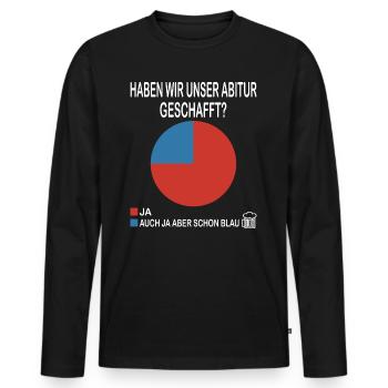 Abitur 2023 Abschlussklasse - Männer Premium Bio Langarmshirt - Schwarz - Vorne - Nico (187cm)