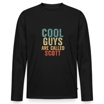 Cool guys are called scott - Männer Premium Bio Langarmshirt - Schwarz - Vorne - Nico (187cm)