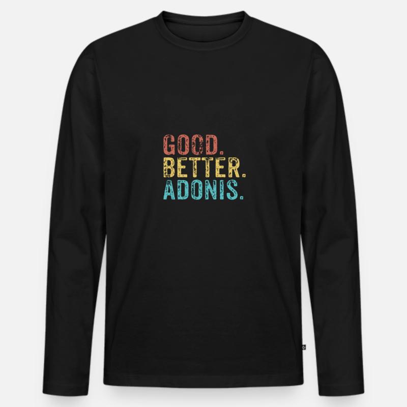 Cool guys are called Adonis - Männer Premium Bio Langarmshirt - Schwarz
